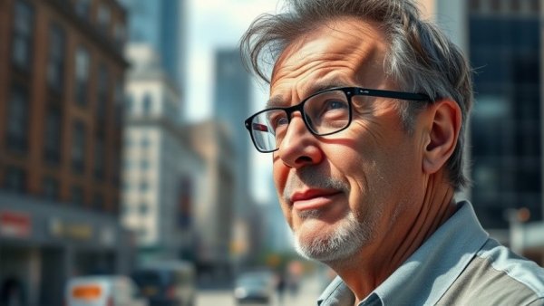 Thoughtful man considering affordable gift ideas outdoors.