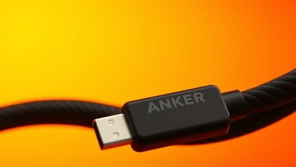 High-quality 100W Anker USB-C cables against colorful gradient
