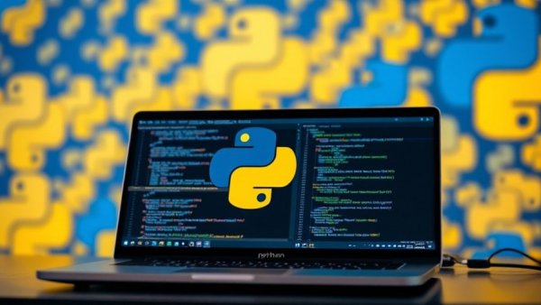Python text file manipulation visualization with code and logo.