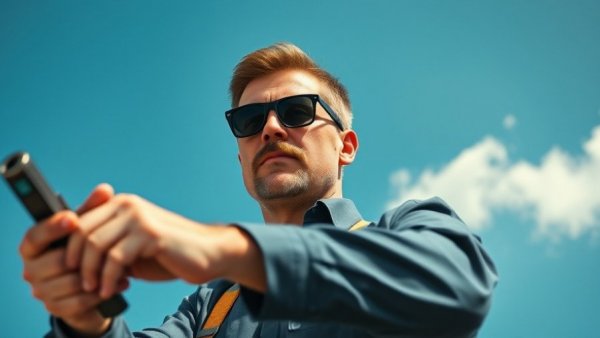 Man using tool outdoors, demonstrating practical effects for budget saving.