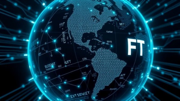 Global AI connectivity visual with logos, impact of AI on small business growth.