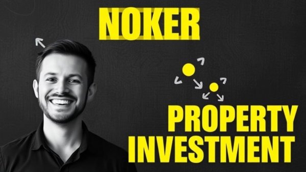 Digital map for property investment under £50K with smiling man.