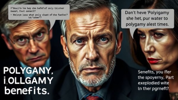 Discussion on polygamous benefits in the UK with serious expressions.