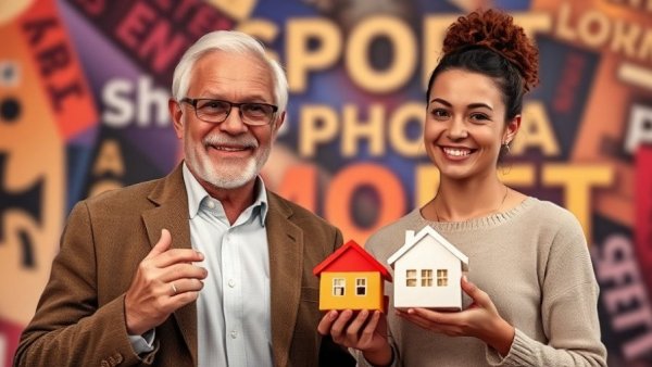 Property show hosts, ESPC banner for First-Time Buyers in Scotland.