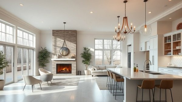 Renovated family home with a dreamy white kitchen and cozy living room.