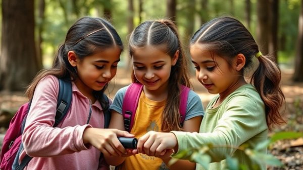 Children learning teamwork outdoors reflecting Christian values in society.