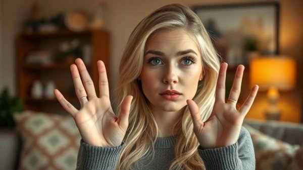 Woman pondering Netflix stock investment question in cozy setting.