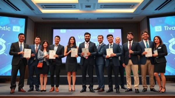 MITAs winners 2026 group photo on stage with awards.