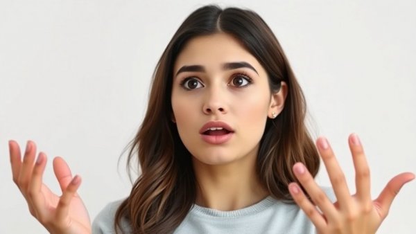 Expressive young woman speaks passionately, highlighting ideas.