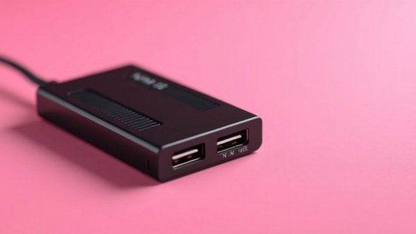 Modern NVMe SSD external USB drive enclosure with open case and matte black finish.
