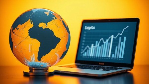 Capitalize on Geopolitical Turmoil concept with digital globe and graphs.