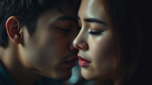 Education Financing UK: Tender moment from 'Surprised by Oxford' trailer, couple close-up.