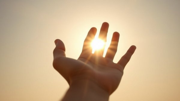 Hand reaching towards the sun, symbolizing solar geoengineering startups.