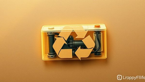 Electric vehicle battery recycling concept with symbol overlay