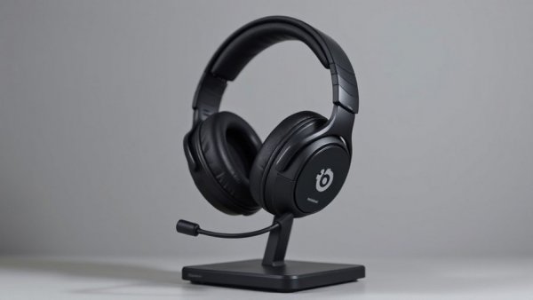 SteelSeries Arctis Nova 7 Gen 2 headset on stand for review.