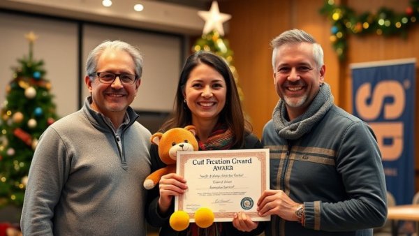 Midsteeple Quarter Award at SURF ceremony with smiling participants.