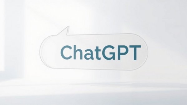 Sleek ChatGPT logo floating on gradient background, minimalistic design.