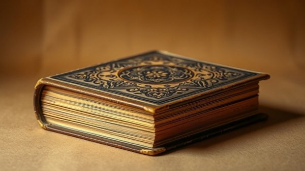 Ornate aged book resembling Nuremberg Chronicle, detailed cover design.