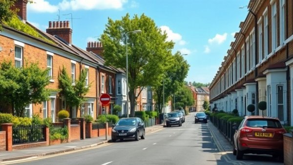 Charming British terraced houses representing London property market 2026.