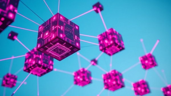 Futuristic data cubes with glowing connections illustrating trustworthy AI agents.