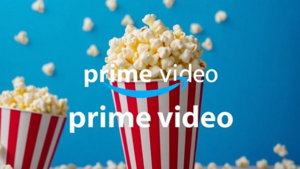 Prime Video shows to binge this weekend with popcorn and logo on a blue background.