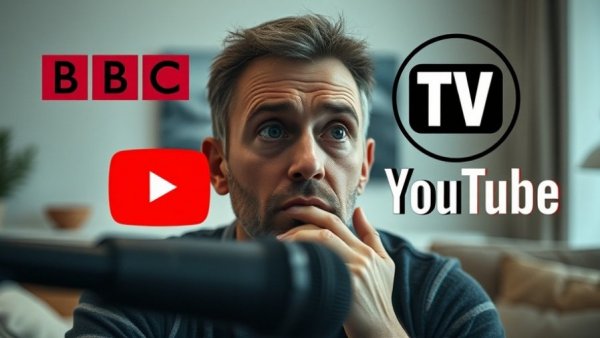 TV Licence for YouTube explained with concerned man, logos visible.