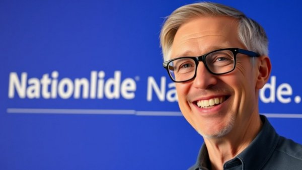 Nationwide Fairer Share bonus announcement featuring a man with glasses and Nationwide logo.