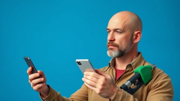 Self-employed expenses illustration with a man contemplating costs.