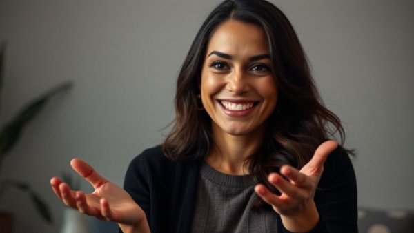 Smiling woman giving advice on how to make your property more appealing this winter.