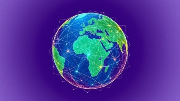 Digital globe symbolizing AI sovereignty for small businesses, interconnected world.