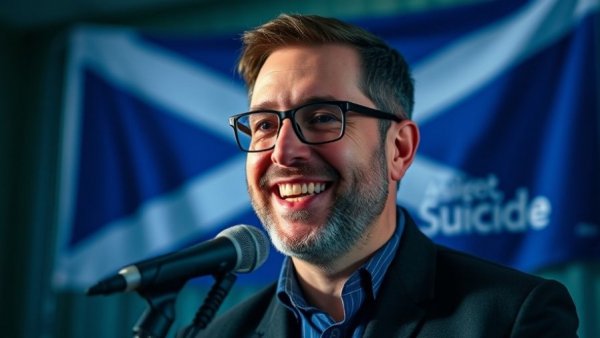 Discussion on rejection of assisted suicide in Scotland with Scottish flag.