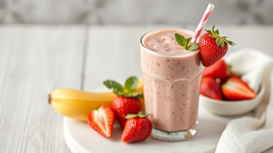 banana and strawberry smoothie