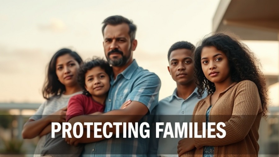 Determined diverse family protecting their faith amid confusion, symbolizing spiritual resilience.