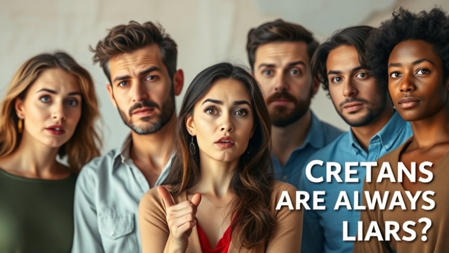 Expressive modern group exploring Cretan character in the Bible's Titus 1:12 meaning.