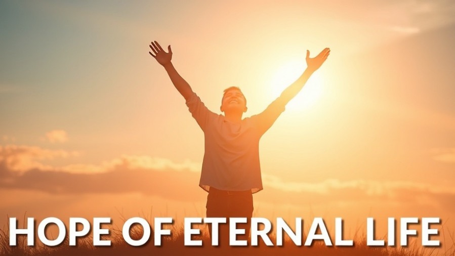 Joyful figure on a hill, arms raised in hope, symbolizing God’s Faithfulness and Eternal Promise.