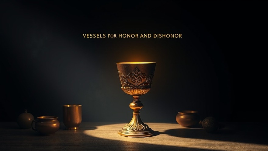 Glowing chalice symbolizes vessels of honor, reflecting spiritual growth through Christian teachings.