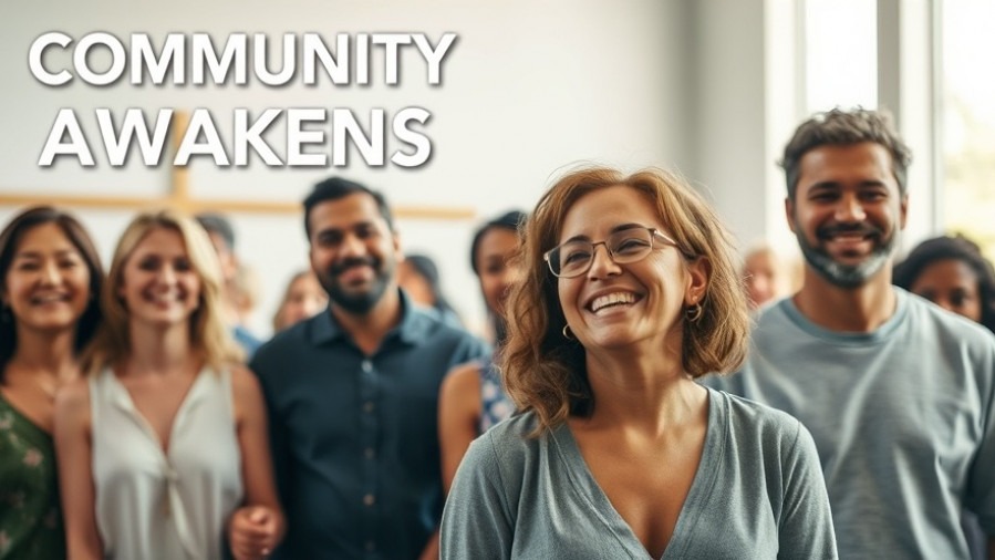 Diverse group in a church exemplifying community building and youth engagement.