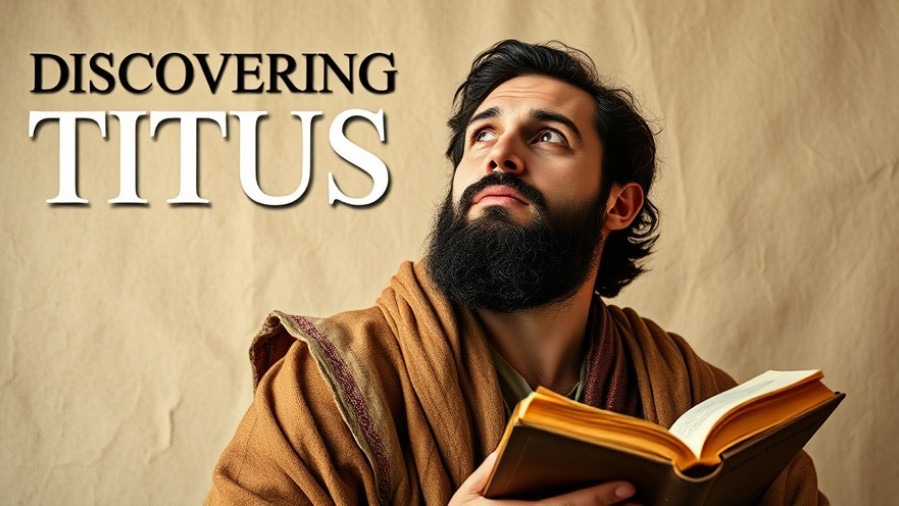 Confident Middle Eastern man embodies Titus church leadership with open New Testament.
