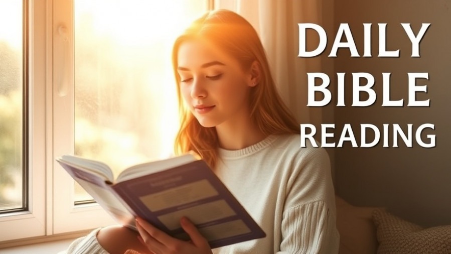 Serene young woman practicing Bible reading habits in morning light.