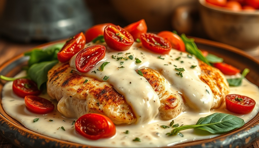 Creamy chicken with spinach and tomatoes - nutritious recipes.