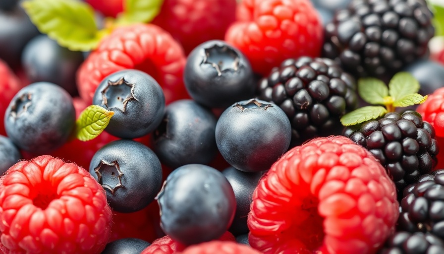 Colorful mixed berries close-up for healthy weight loss.