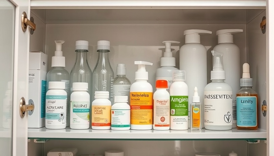 Organized medicine cabinet with a visible slot and items.