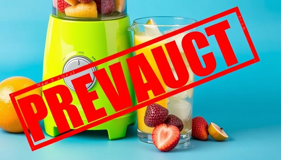 BlendJet Recall notice on vibrant green blender with fruits.