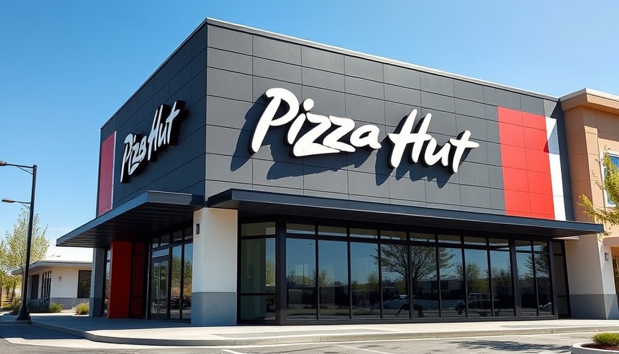 Pizza Hut innovations featuring modern exterior design and drive-thru lane.