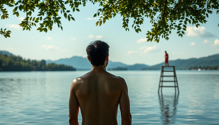 Lifeguard by the lake in calm environment, Jesus Saves.