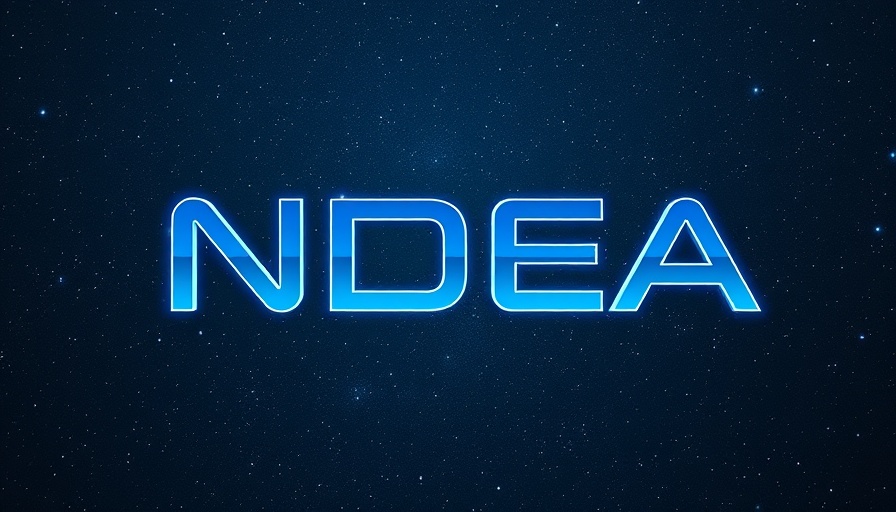 Artificial General Intelligence concept with futuristic 'NDEA' text