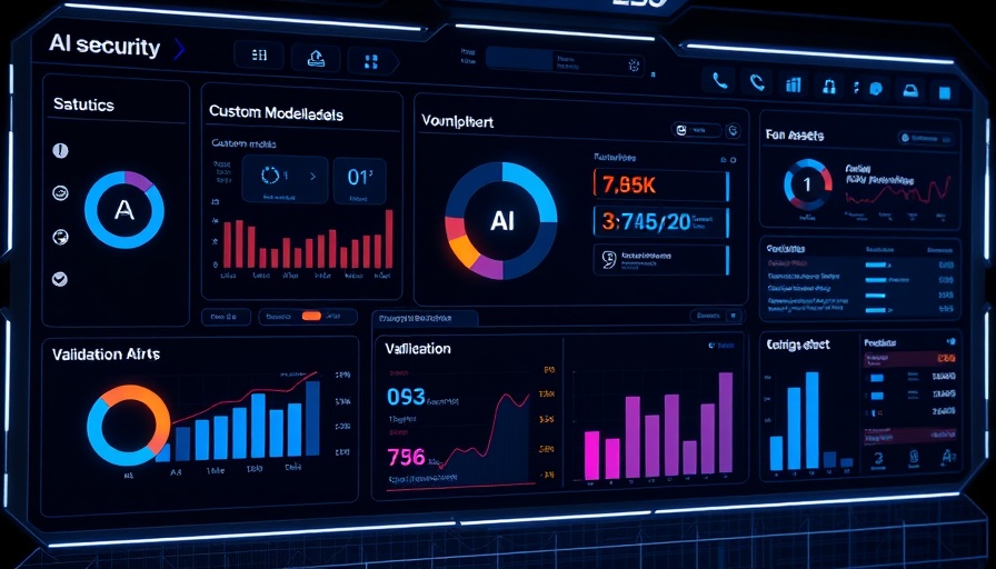 AI security digital dashboard displaying AI assets and models.