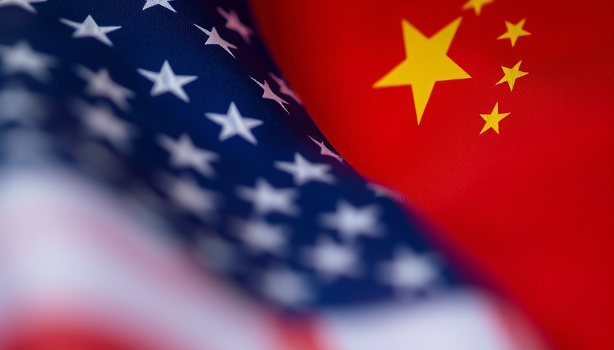 Chinese and American flags symbolizing cybersecurity tension.