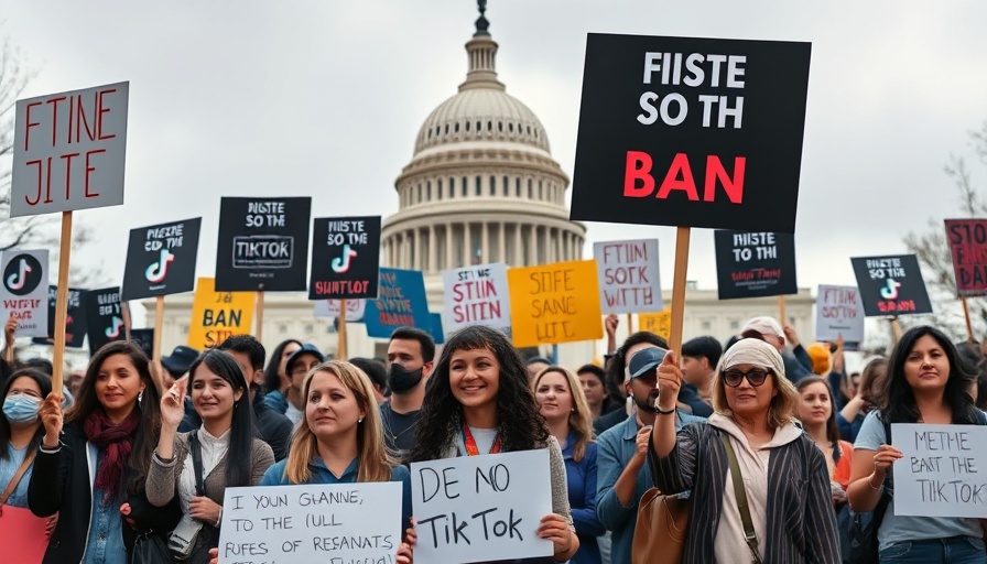 Group protesting TikTok ban in front of US Capitol.