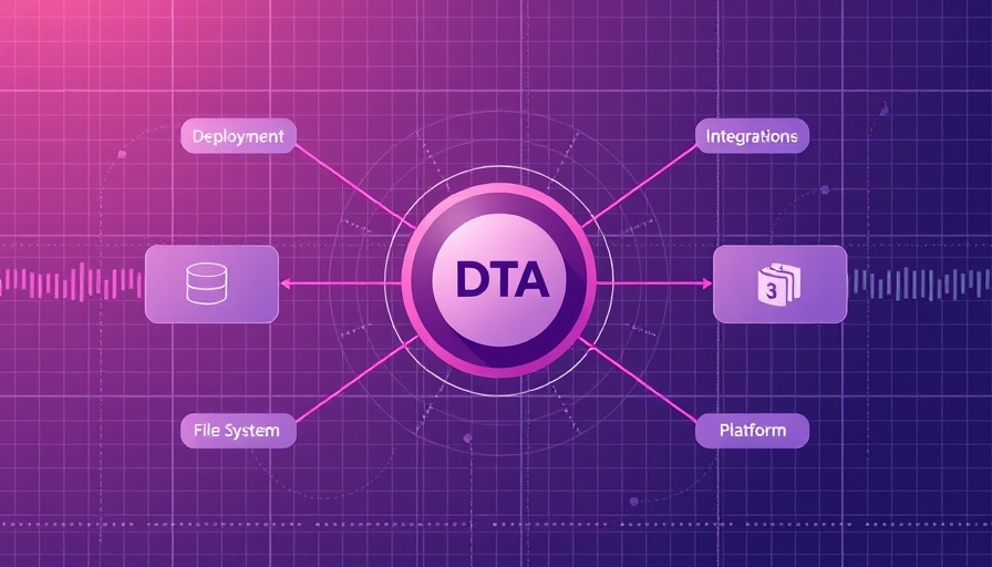 Abstract diagram of unstructured data integration elements.